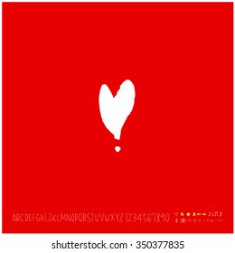 Hand drawn heart illustration - vector
