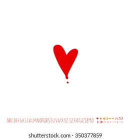 Hand drawn heart illustration - vector