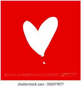 Hand drawn heart illustration - vector