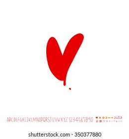 Hand drawn heart illustration - vector
