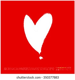 Hand drawn heart illustration - vector