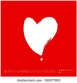 Hand drawn heart illustration - vector