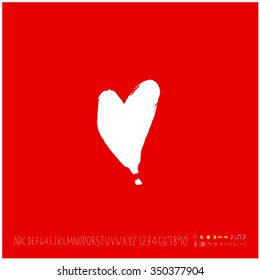 Hand drawn heart illustration - vector
