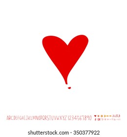 Hand drawn heart illustration - vector