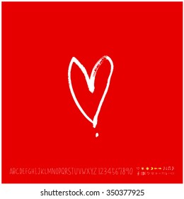 Hand drawn heart illustration - vector