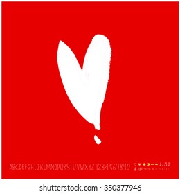 Hand drawn heart illustration - vector