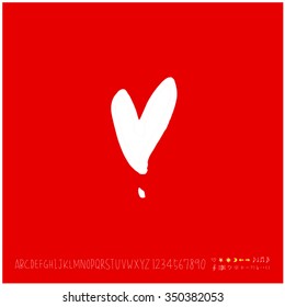 Hand drawn heart illustration - vector