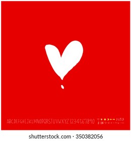 Hand drawn heart illustration - vector
