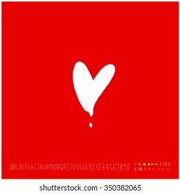 Hand drawn heart illustration - vector