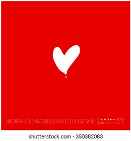 Hand drawn heart illustration - vector