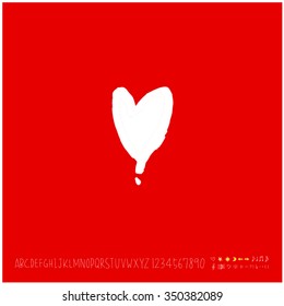 Hand drawn heart illustration - vector
