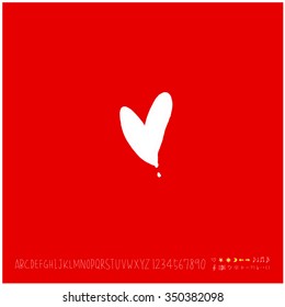 Hand drawn heart illustration - vector