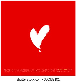 Hand drawn heart illustration - vector