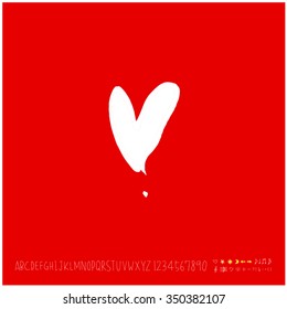 Hand drawn heart illustration - vector