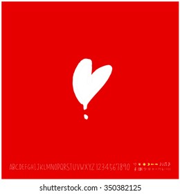 Hand drawn heart illustration - vector
