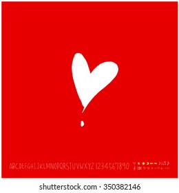 Hand drawn heart illustration - vector