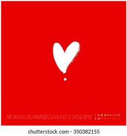 Hand drawn heart illustration - vector