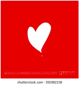 Hand drawn heart illustration - vector