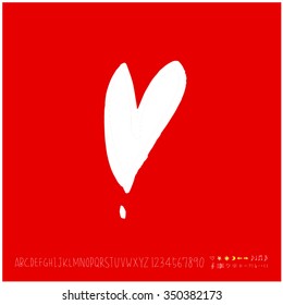 Hand drawn heart illustration - vector