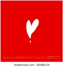 Hand drawn heart illustration - vector