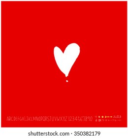 Hand drawn heart illustration - vector