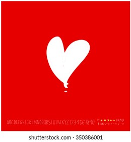 Hand drawn heart illustration - vector