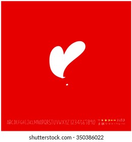 Hand drawn heart illustration - vector