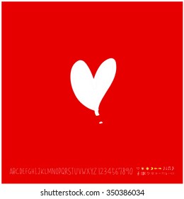 Hand drawn heart illustration - vector