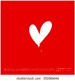 Hand drawn heart illustration - vector