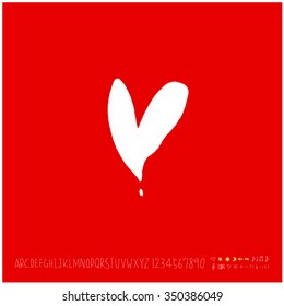 Hand drawn heart illustration - vector