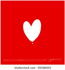 Hand drawn heart illustration - vector