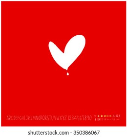 Hand drawn heart illustration - vector