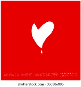 Hand drawn heart illustration - vector