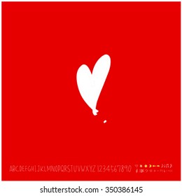 Hand drawn heart illustration - vector