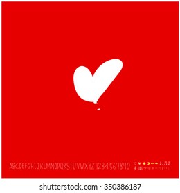 Hand drawn heart illustration - vector