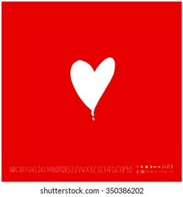 Hand drawn heart illustration - vector