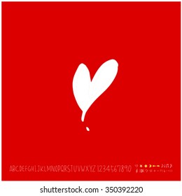 Hand drawn heart illustration - vector