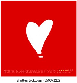 Hand drawn heart illustration - vector