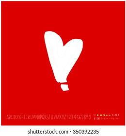 Hand drawn heart illustration - vector