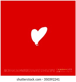Hand drawn heart illustration - vector