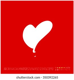 Hand drawn heart illustration - vector
