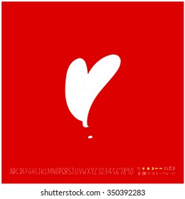 Hand drawn heart illustration - vector