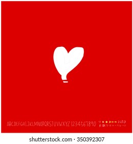 Hand drawn heart illustration - vector