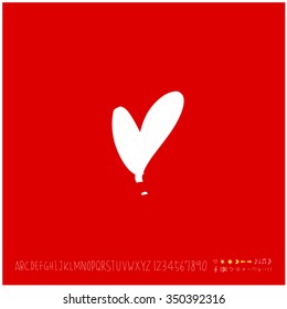 Hand drawn heart illustration - vector