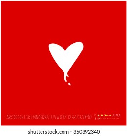 Hand drawn heart illustration - vector