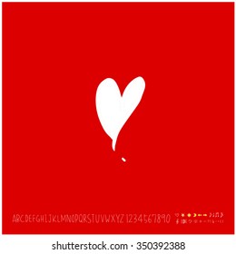 Hand drawn heart illustration - vector