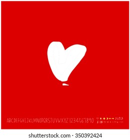 Hand drawn heart illustration - vector