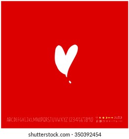 Hand drawn heart illustration - vector