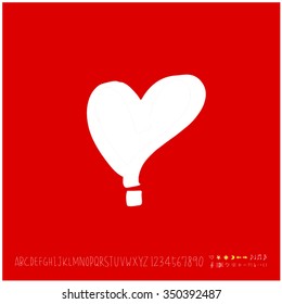 Hand drawn heart illustration - vector