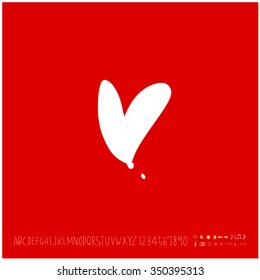 Hand drawn heart illustration - vector
